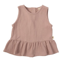 Musselintop mit Rüschen aus Bio Baumwolle in 2 Farben - The Baltic Shop