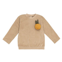 Pullover aus Kordvelour mit Orange - The Baltic Shop