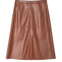 Rock 'TOSCANA' | A - Linie aus Kunstleder in Mandel - The Baltic Shop