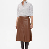 Rock 'TOSCANA' | A - Linie aus Kunstleder in Mandel - The Baltic Shop