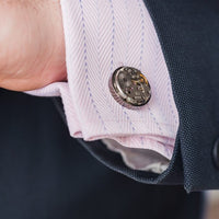 Runde Manschettenknöpfe mit echten Uhrwerken - The Baltic Shop