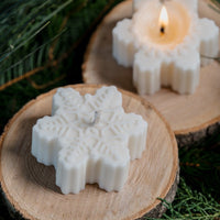 Schneeflocke - Kerze aus Sojawachs mit Orange - Zimt Duft - The Baltic Shop