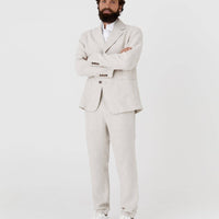 Schwere Herren - Leinenhose in Naturmelange - The Baltic Shop