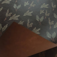 Set aus 3 Stück Kraftpapier mit grünen Zweigen - The Baltic Shop