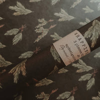 Set aus 3 Stück Kraftpapier mit grünen Zweigen - The Baltic Shop