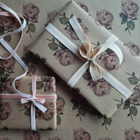 Set mit 3 Stück Vintage Rose Kraft - Geschenkpapier - The Baltic Shop