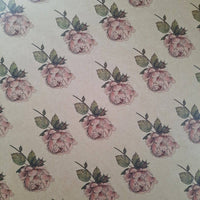 Set mit 3 Stück Vintage Rose Kraft - Geschenkpapier - The Baltic Shop