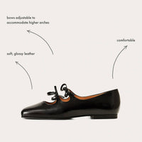 Shirley Ballerina, glänzend schwarz - The Baltic Shop