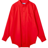 Shirt 'LONDON' - leuchtendes Korallenrot, oversized, aus Baumwolle - The Baltic Shop