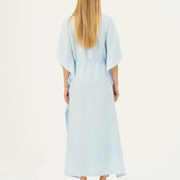 Sol Kleid in baby blau – Luftige Eleganz aus Leinen - The Baltic Shop