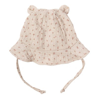 Sonnenhut mit Teddyohren aus Bio Baumwolle in 5 Farben - The Baltic Shop