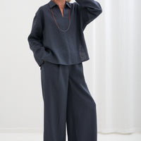 Weite Leinenhose "Elisa" in 4 Farben AW26