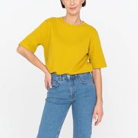 T-Shirt aus hochwertiger Baumwolle in Gelb - The Baltic Shop