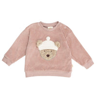 Teddy-Pullover aus Bio-Baumwollvelours - The Baltic Shop