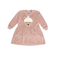 Velourskleid Rosewood mit Hipster Bär | Bio-Baumwolle - The Baltic Shop