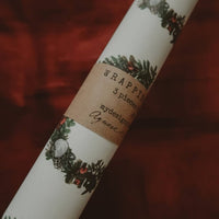 Weihnachtskranz, weißes Geschenkpapier, 3 - teiliges Set - The Baltic Shop