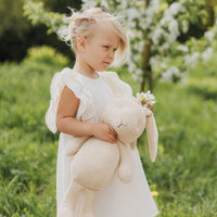 Weißes Musselin - Federkleid mit Rüschen - The Baltic Shop