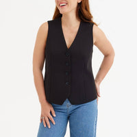 Weste 'HAGUE' | schwarze, taillierte, klassische Anzugweste - The Baltic Shop