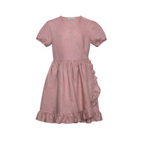 Wickelkleid aus Leinen für Mädchen in 2 Farben - The Baltic Shop