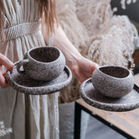 YUTORI Tasse und Untertasse "Home" - organisches Steingut - The Baltic Shop