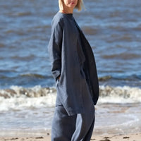 Zeitloser und leichter Mantel "Amber" aus OEKO TEX Leinen - The Baltic Shop