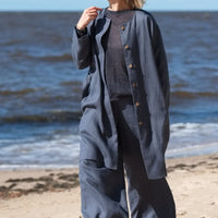 Zeitloser und leichter Mantel "Amber" aus OEKO TEX Leinen - The Baltic Shop