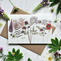 Rustikale Klappkarte mit Blumenkarte - The Baltic Shop