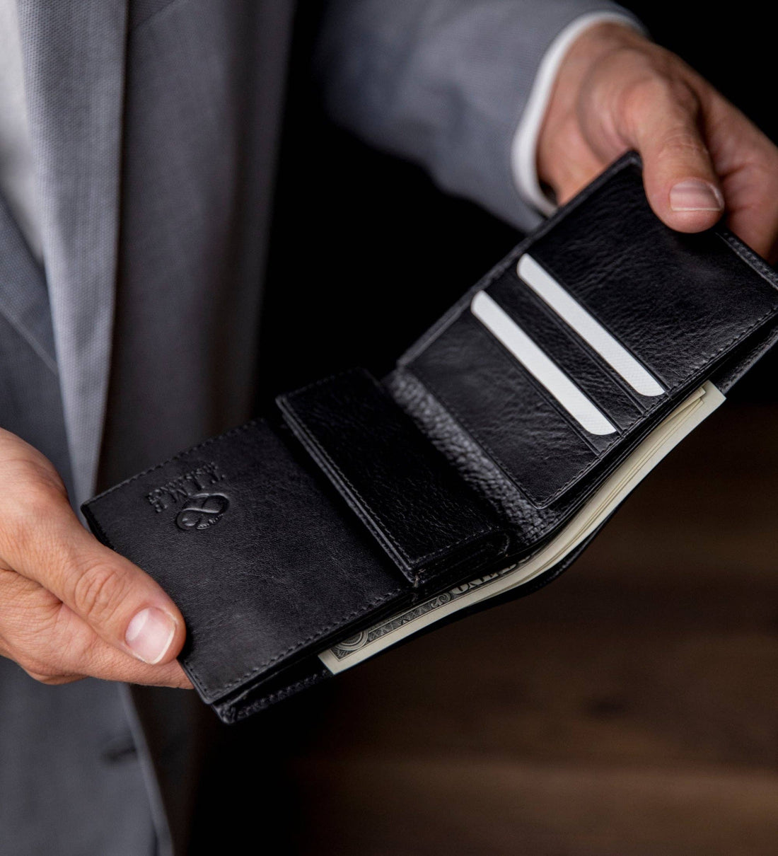 Faltbrieftasche aus Leder - Daniel