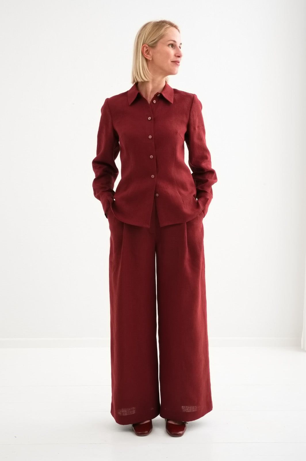 Weite Leinenhose "Elisa" in 4 Farben AW26