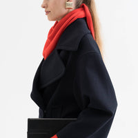 Boxy Mantel in Tiefseeblau