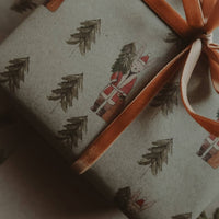 3 - teiliges Geschenkpapier aus Kraftpapier - Hase mit Baum - The Baltic Shop