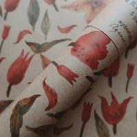 3 - teiliges Set aus Kraftpapier mit Tulpenmotiv - The Baltic Shop