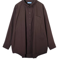 Oversized Hemd aus 100 % Baumwolle – Schokoladenbraun