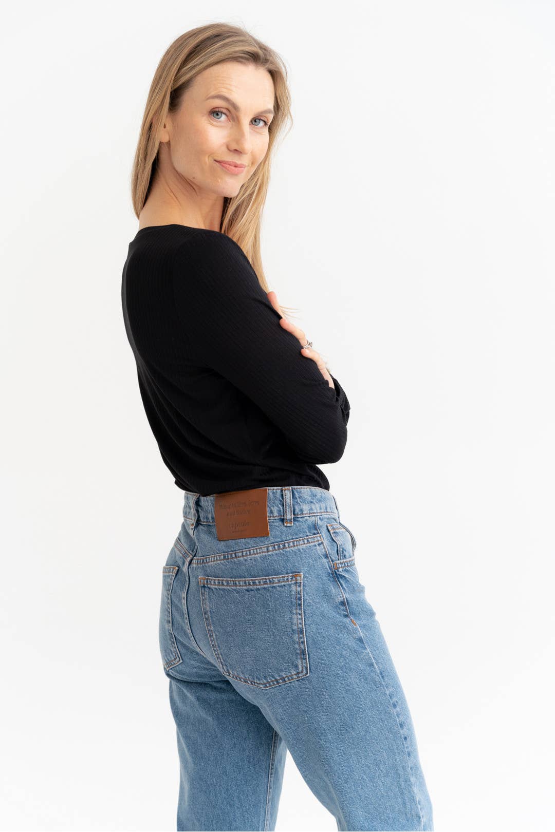 Top 'ELBA' | weicher Bambusstoff in schwarz