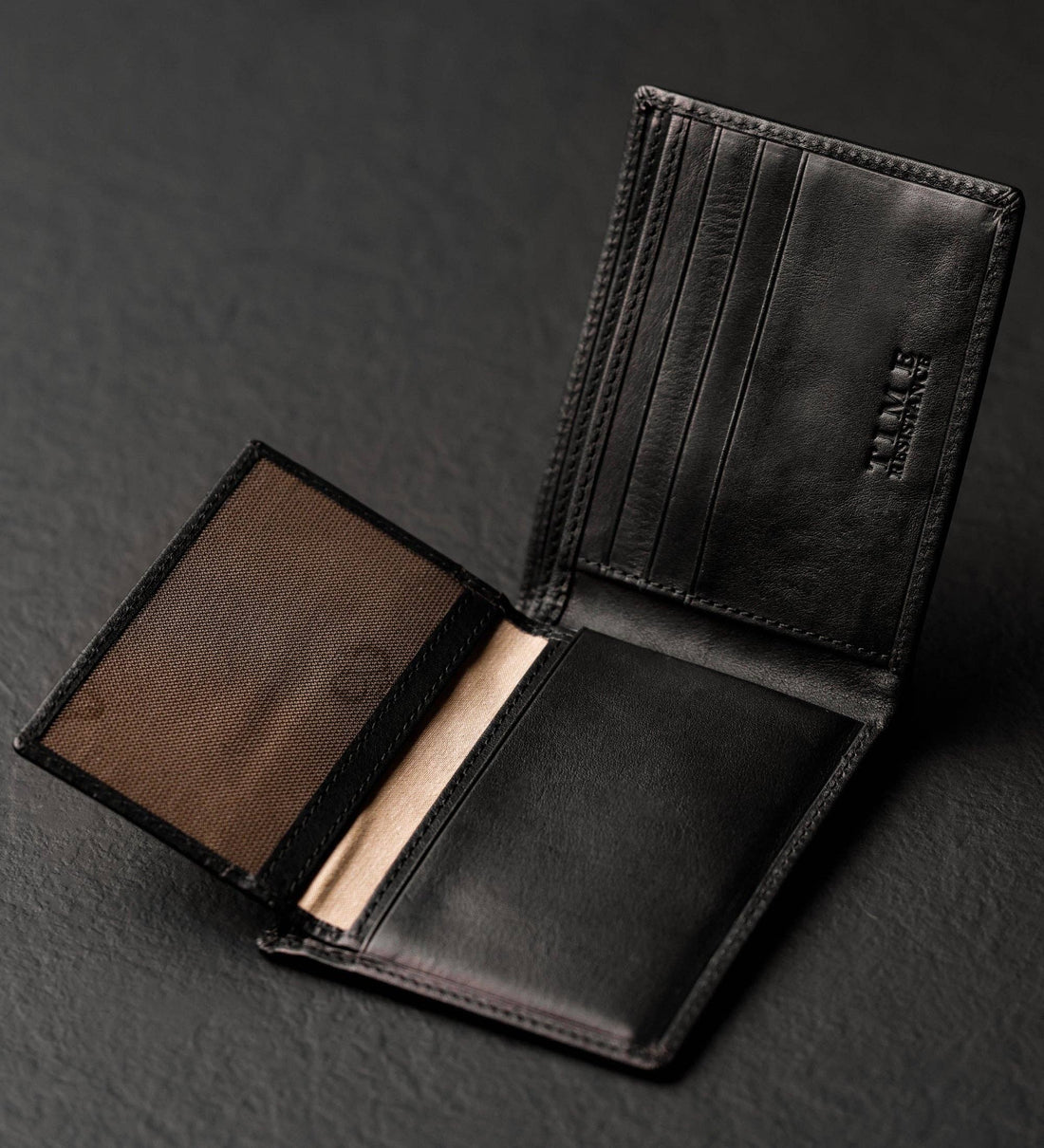 Leder-Bifold-Geldbörse - Poetic Justice