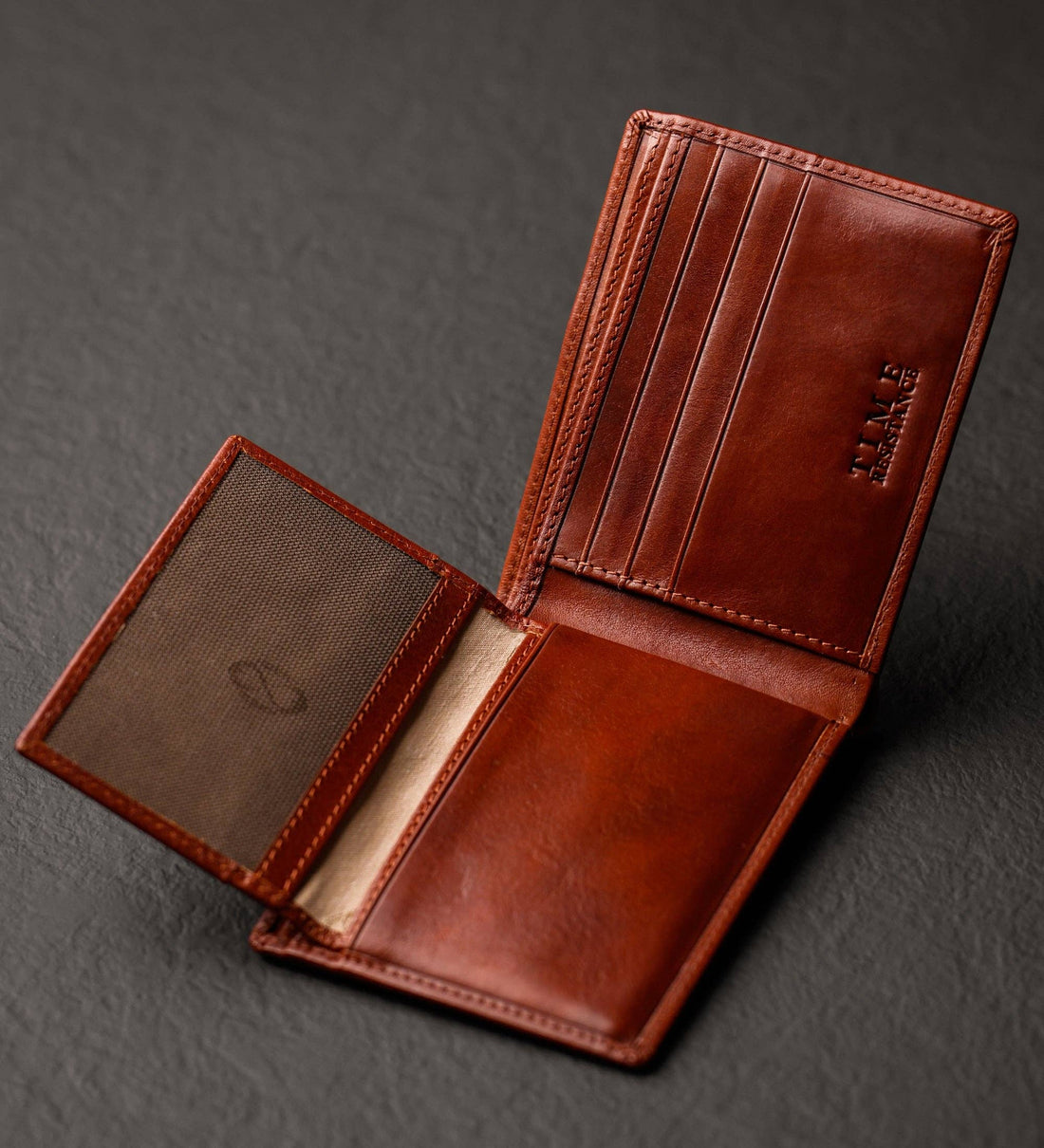 Leder-Bifold-Geldbörse - Poetic Justice