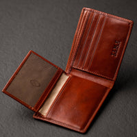 Leder-Bifold-Geldbörse - Poetic Justice