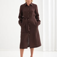 Leinenkleid mit lange Ärmel "Una" AW26
