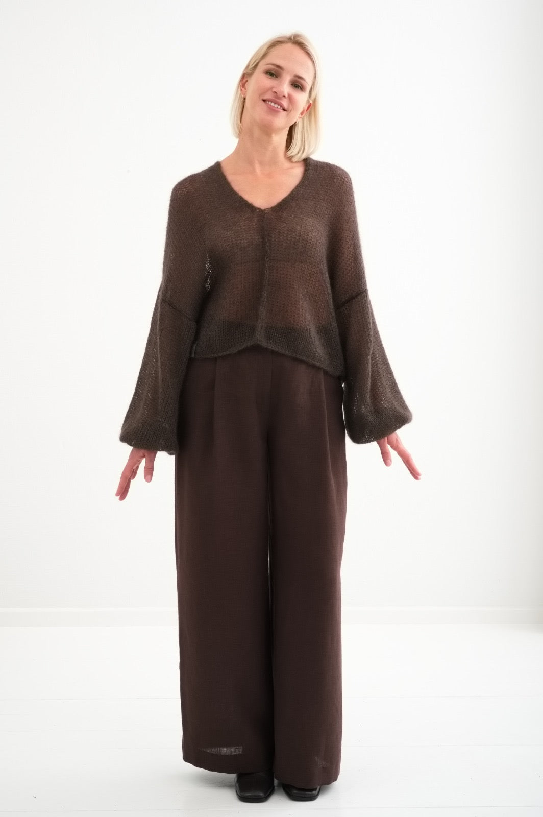 Weite Leinenhose "Elisa" in 4 Farben AW26