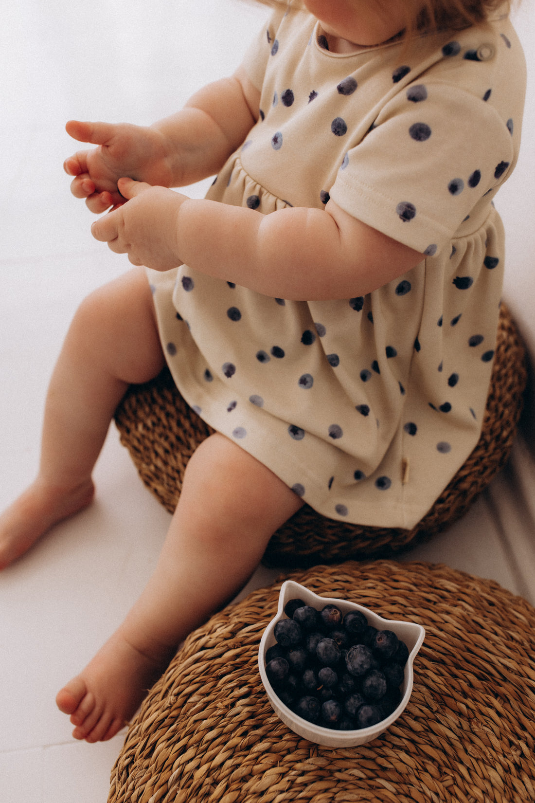 Bodykleid mit Blaubeeren aus Bio Baumwolle