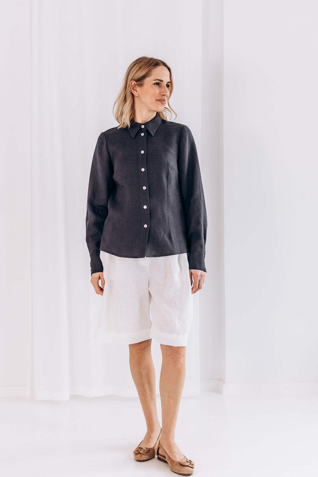 Zeitloses Hemd aus Leinen "Dina"