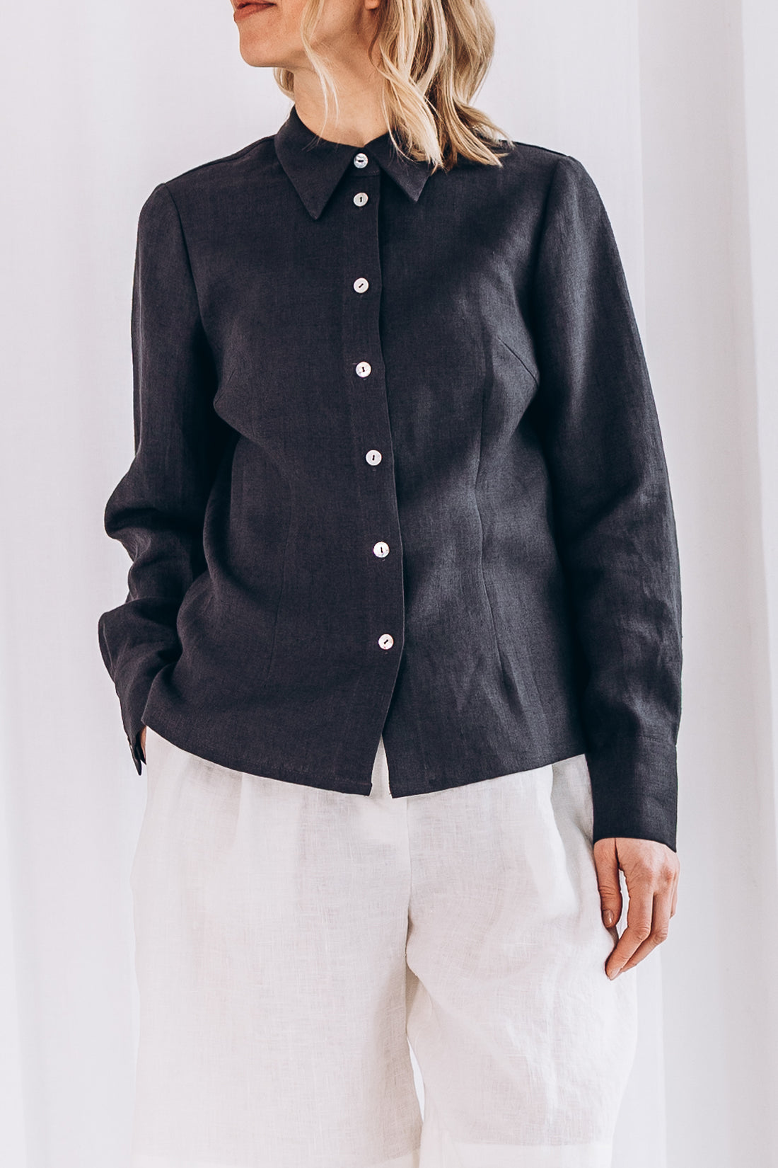 Zeitloses Hemd aus Leinen "Dina"