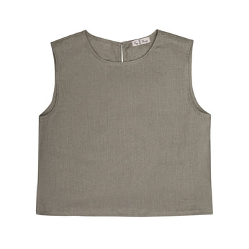 Crop Top aus Leinen in 2 Farben