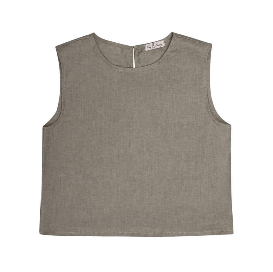 Crop Top aus Leinen in 2 Farben