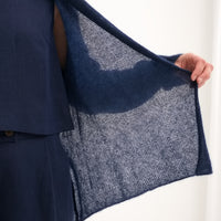 Kidmohair & Seide Strickjacke – handgefertigt in Lettland