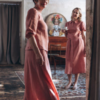 Bodenlanger Rock aus Leinen "Lina"