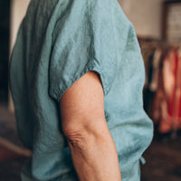 Leinen Top mit V-Ausschnitt "Lilly"