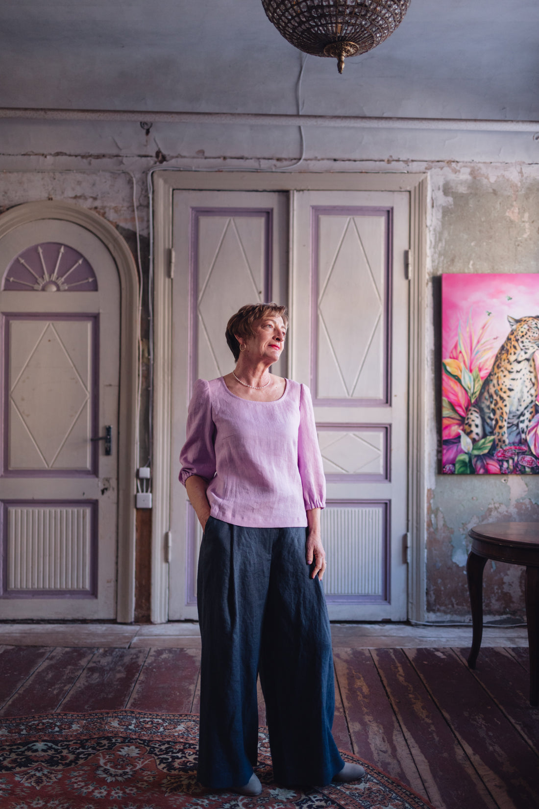 Leinenhose mit weiter Silhouette "Laima"