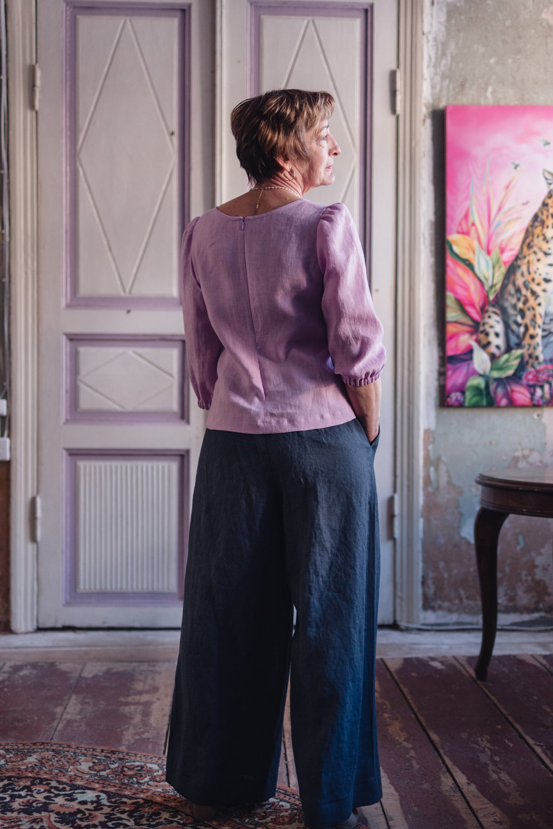 Leinenhose mit weiter Silhouette "Laima"