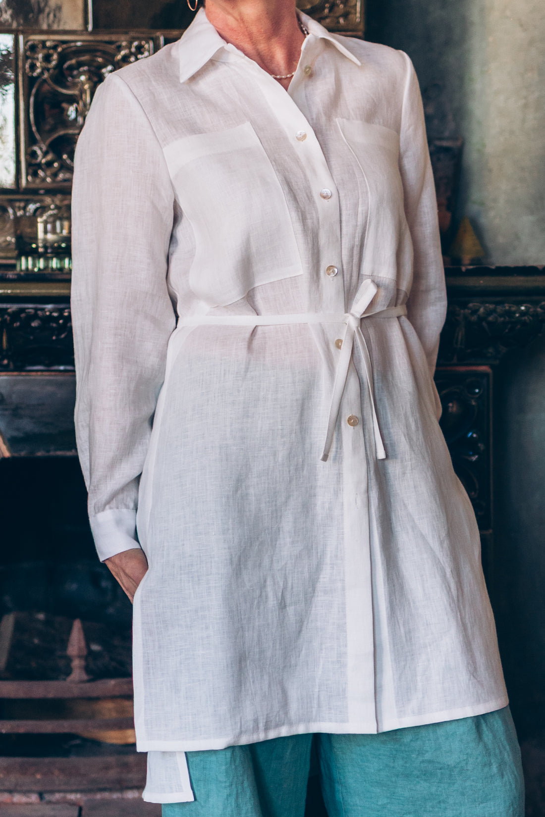 Leinen-Hemdkleid "Gaida"